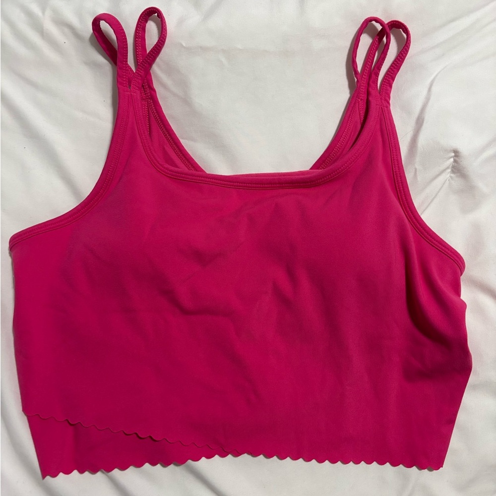 Danskin Scallop Crop Tank Top